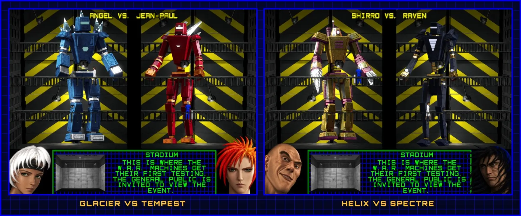 The new robots on the VS screen