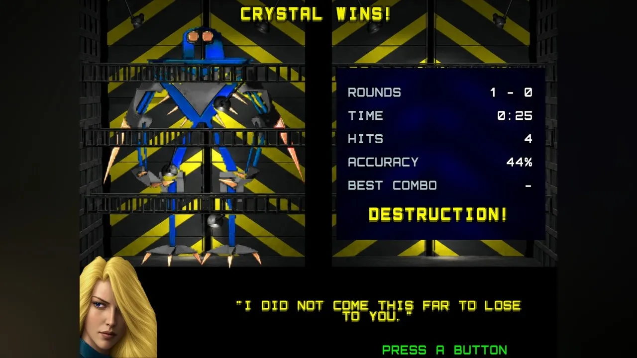 A victory screen